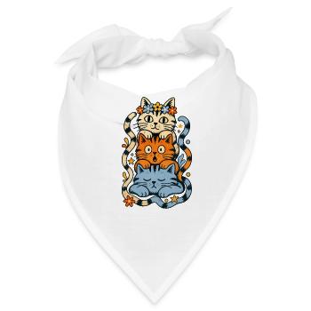 Katzentotem - Bandana - Weiß - Vorne