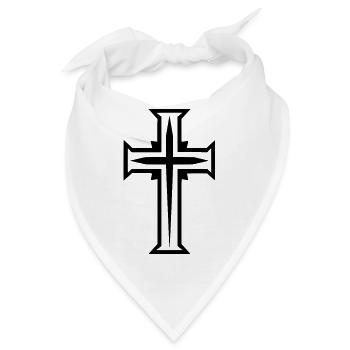 Christen Kreuz - Bandana - Weiß - Vorne