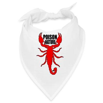 Roter Skorpion auf schwarzem Hintergrund - Bandana - Weiß - Vorne