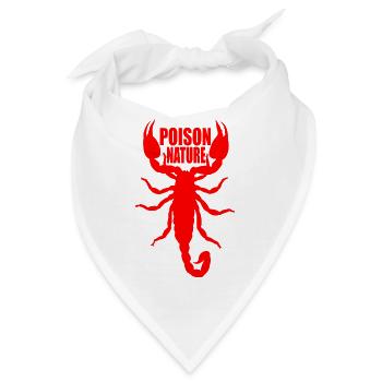 Gift-Natur: Skorpionmuster - Bandana - Weiß - Vorne