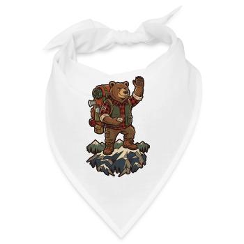 Bärenwanderer auf dem Gipfel - Bandana - Weiß - Vorne