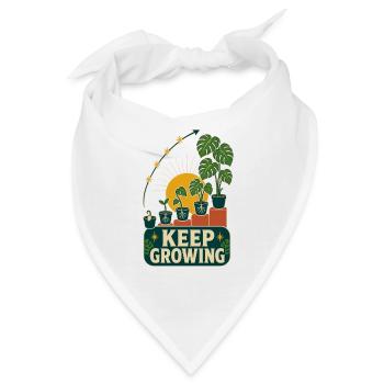 Keep Growing – Retro Pflanzen Motivation - Bandana - Weiß - Vorne