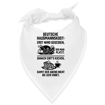 Hausmannskost typisch deutsch - Bandana - Weiß - Vorne
