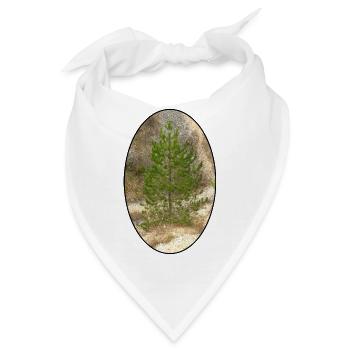 Vintage Grüne Kiefer - Bandana - Weiß - Vorne