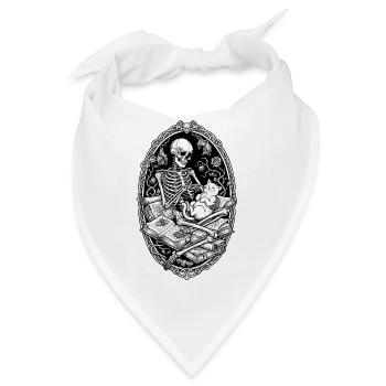 Skelett im Schattenbuch - Bandana - Weiß - Vorne