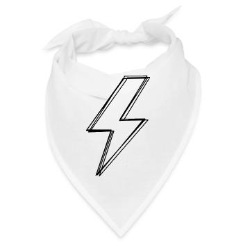Blitz handgezeichnet - Bandana - Weiß - Vorne