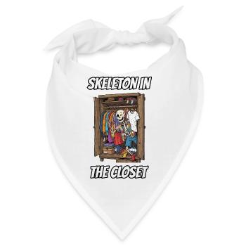 Skelett im Schrank – Lustige Idiom-Zeichentrickserie - Bandana - Weiß - Vorne