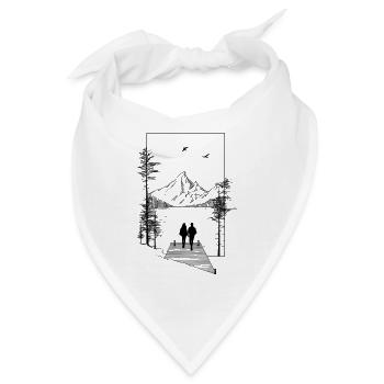 Pärchen am See - Bandana - Weiß - Vorne