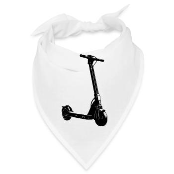 E Scooter E-Scooter Elektroroller fahren schwarz - Bandana - Weiß - Vorne