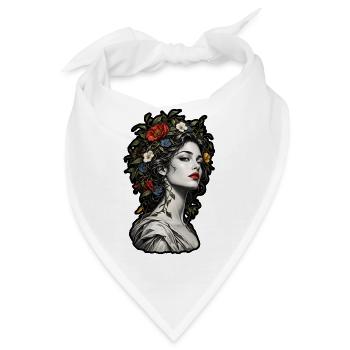Botanische Muse - Bandana - Weiß - Vorne
