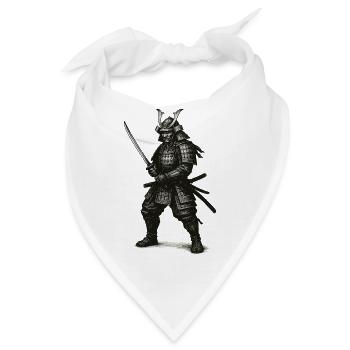 Samurai-Krieger in schwerer Rüstung - Bandana - Weiß - Vorne