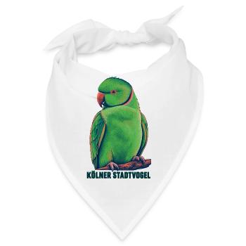 Kölner Stadtvogel - Bandana - Weiß - Vorne