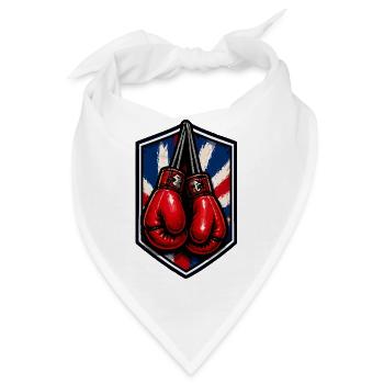Union Jack Schild Boxhandschuhe - Bandana - Weiß - Vorne