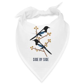 Side by Side – Zwei Vögel - Bandana - Weiß - Vorne