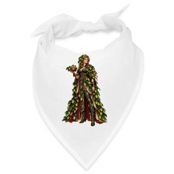 Blätterglanz Göttin im Blattenkleid - Bandana - Weiß - Vorne