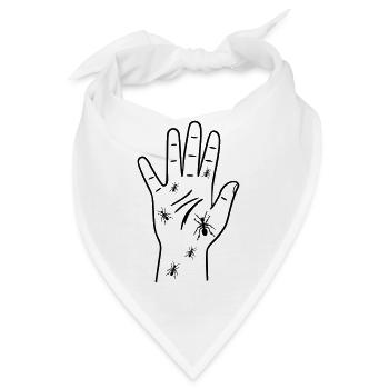 Ameisenlaufen Kribbeln Hände - Bandana - Weiß - Vorne