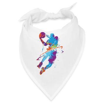 Basketball Street Art Bunter Sport Basketaller - Bandana - Weiß - Vorne