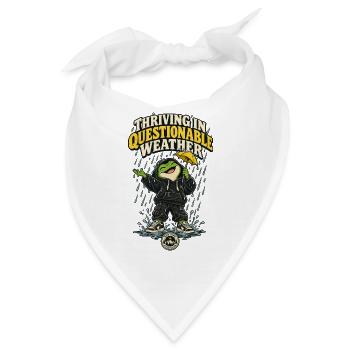 RobVibe Wild Club – Frosch bei fragwürdigem Wetter - Bandana - Weiß - Vorne