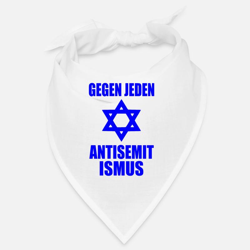 Gegen jeden antisemitismus - Bandana - Weiß