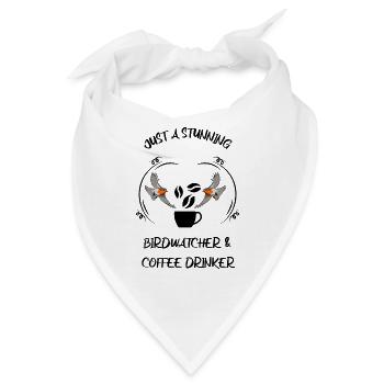 Vogelbeobachtung Vögel Beobachten Birding Kaffee - Bandana - Weiß - Vorne