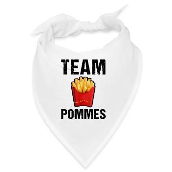 Team Pommes Frites French Fries Fast Food - Bandana - Weiß - Vorne
