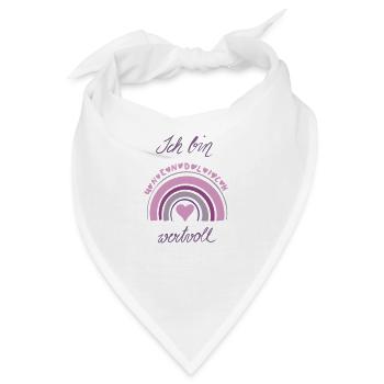Ich bin unendlich wertvoll - Bandana - Weiß - Vorne