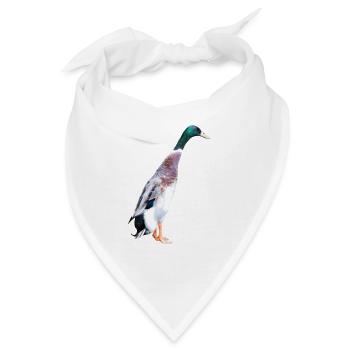 Laufenten sind perfekte Begleiter für Gärtner - Bandana - Weiß - Vorne