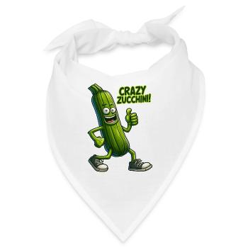 Crazy Veggies: Zucchini Thumbs Up - Bandana - Weiß - Vorne