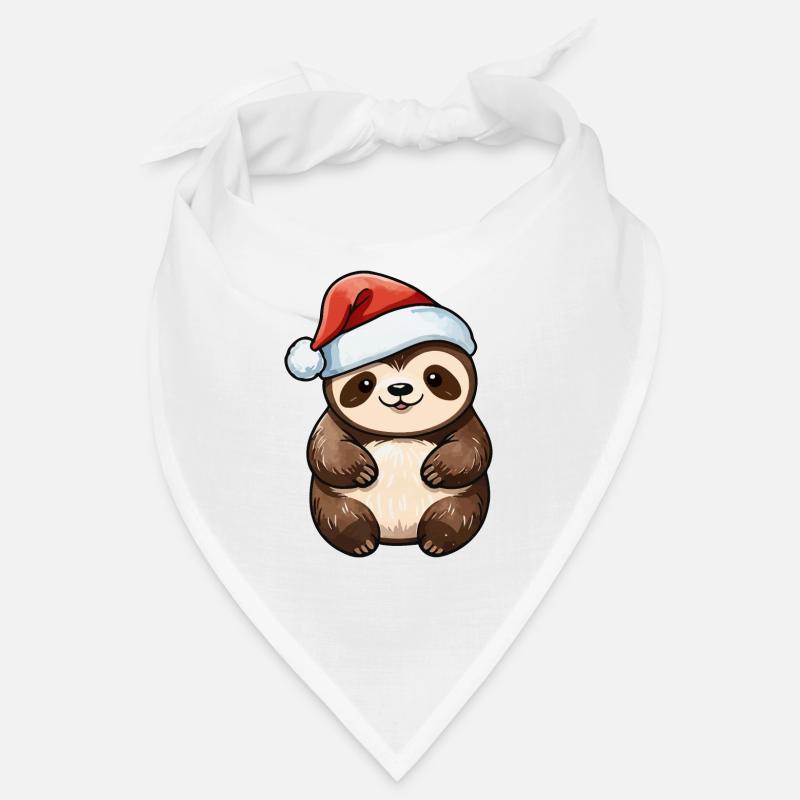 Sloth Christmas Drawing Bandana