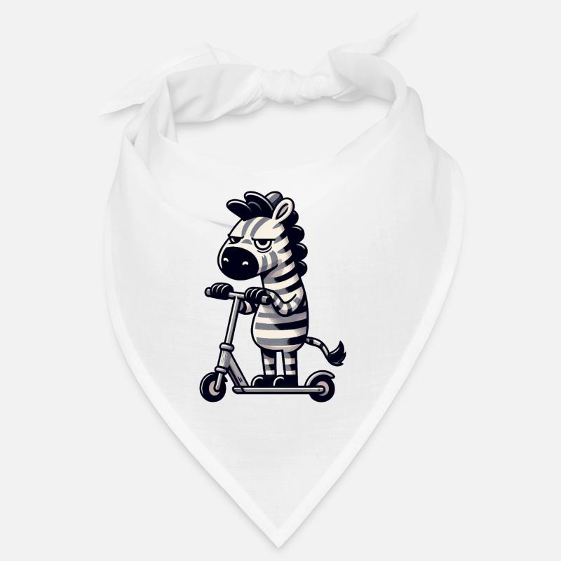 Zebra Kickroller Whimsical Funny Comic Bandana