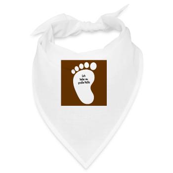 Ich habe zu große Füße - Bandana - Weiß - Vorne