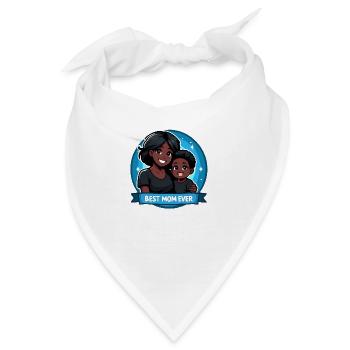 Muttertag - Eine Mutter und ihr Sohn - Bandana - Weiß - Vorne