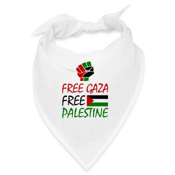 Free gaza Free palestine - Bandana - Weiß - Vorne