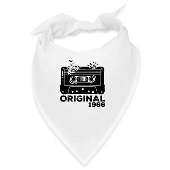 Geburtsjahr 1966 Kassette 1966 Geburtstag 1966 - Bandana - Weiß - Vorne