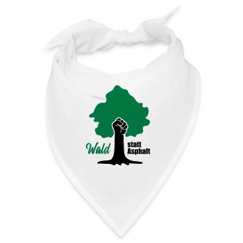 Wald statt Asphalt Fridays for Future Save Planet - Bandana - Weiß - Vorne