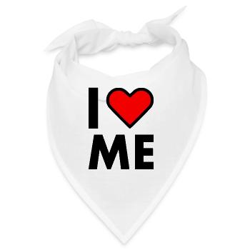 I love me - Bandana - Weiß - Vorne