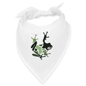 Grüner Frosch - Bandana - Weiß - Vorne