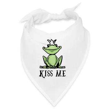 Kiss Me Frosch - Bandana - Weiß - Vorne