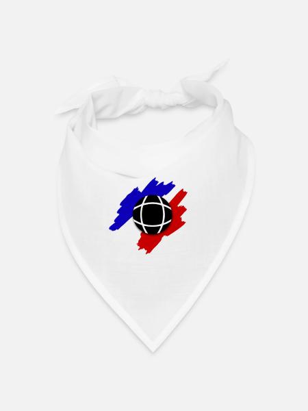 Tricolore Boule Kugel - Bandana - Weiß - Vorne