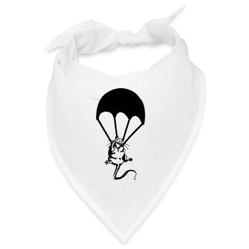 Ratte Fallschirm Graffiti Banksy Street Art - Bandana - Weiß - Vorne