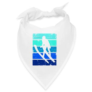 Skispringen Freestyle Wintersport - Bandana - Weiß - Vorne