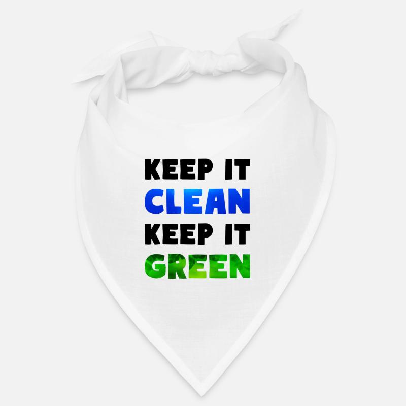 Environment Climate change keep it clean keep it green Bandana