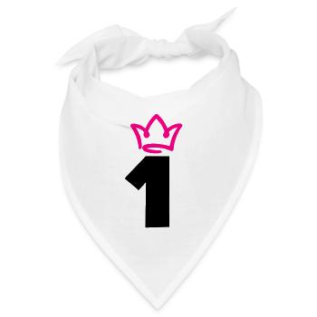 NUMMER EINS 1 Krone - Bandana - Weiß - Vorne