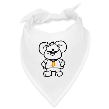 Bitcoin Blockchain Maus - Bandana - Weiß - Vorne