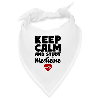 Keep Calm And Study Medicine - Bandana - Weiß - Vorne
