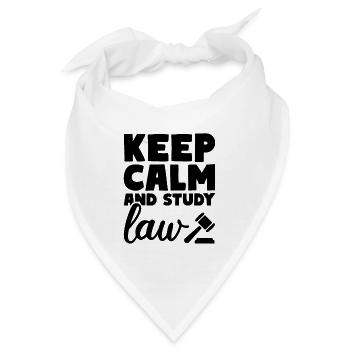 Keep Calm And Study Law - Bandana - Weiß - Vorne