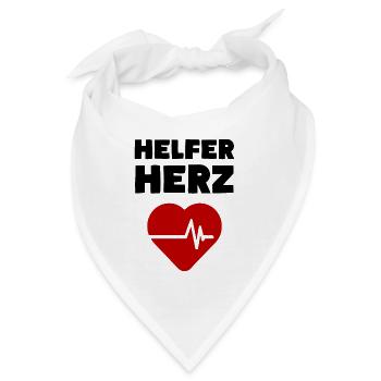 Helfer Herz - Bandana - Weiß - Vorne