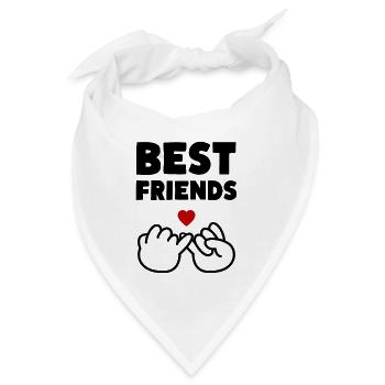 Best Friends Kleiner Finger Schwur - Bandana - Weiß - Vorne