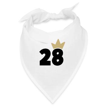 28 Krone Nummer 28 - Bandana - Weiß - Vorne