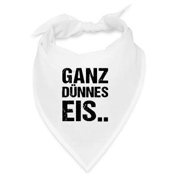 Ganz dünnes Eis.. - Bandana - Weiß - Vorne